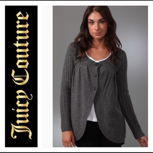 💞 Juicy Couture Rib & Waffle Grey Cardigan 💞